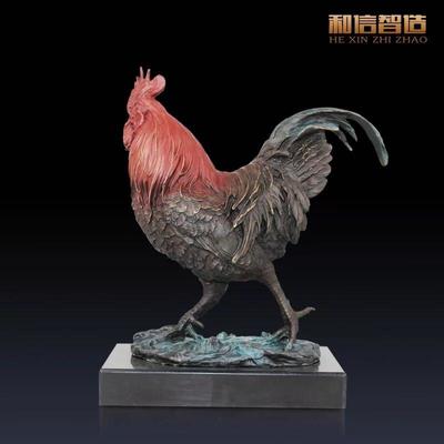 雄雞報(bào)曉迎新春 廠家直供銅雕大公雞擺件，吉祥旺財(cái)賀新年